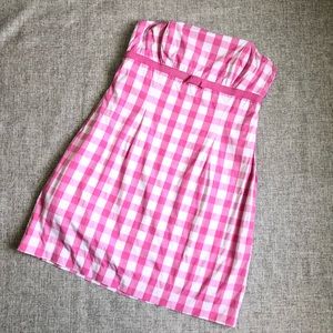 Lilly Pulitzer vintage gingham strapless dress 6.